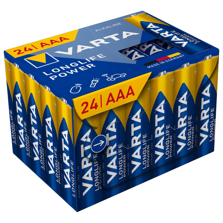 VARTA Longlife Power, 24 alkalických batérií AAA, LR03, 1,5 V