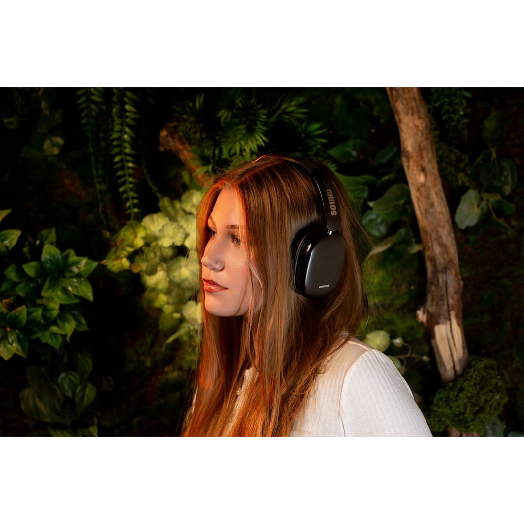 Bezdrôtové slúchadlá do uší Concept SoundJoy, doba prehrávania až 70 hodín, Bluetooth 5.4, rýchle nabíjanie, aktívne potlačenie hluku až 33 dB, čierne, HS4060