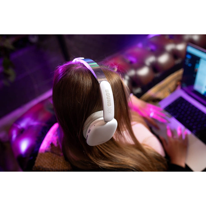 Bezdrôtové slúchadlá do uší Concept SoundJoy, doba prehrávania až 70 hodín, Bluetooth 5.4, rýchle nabíjanie, aktívne potlačenie hluku až 33 dB, biele, HS4061