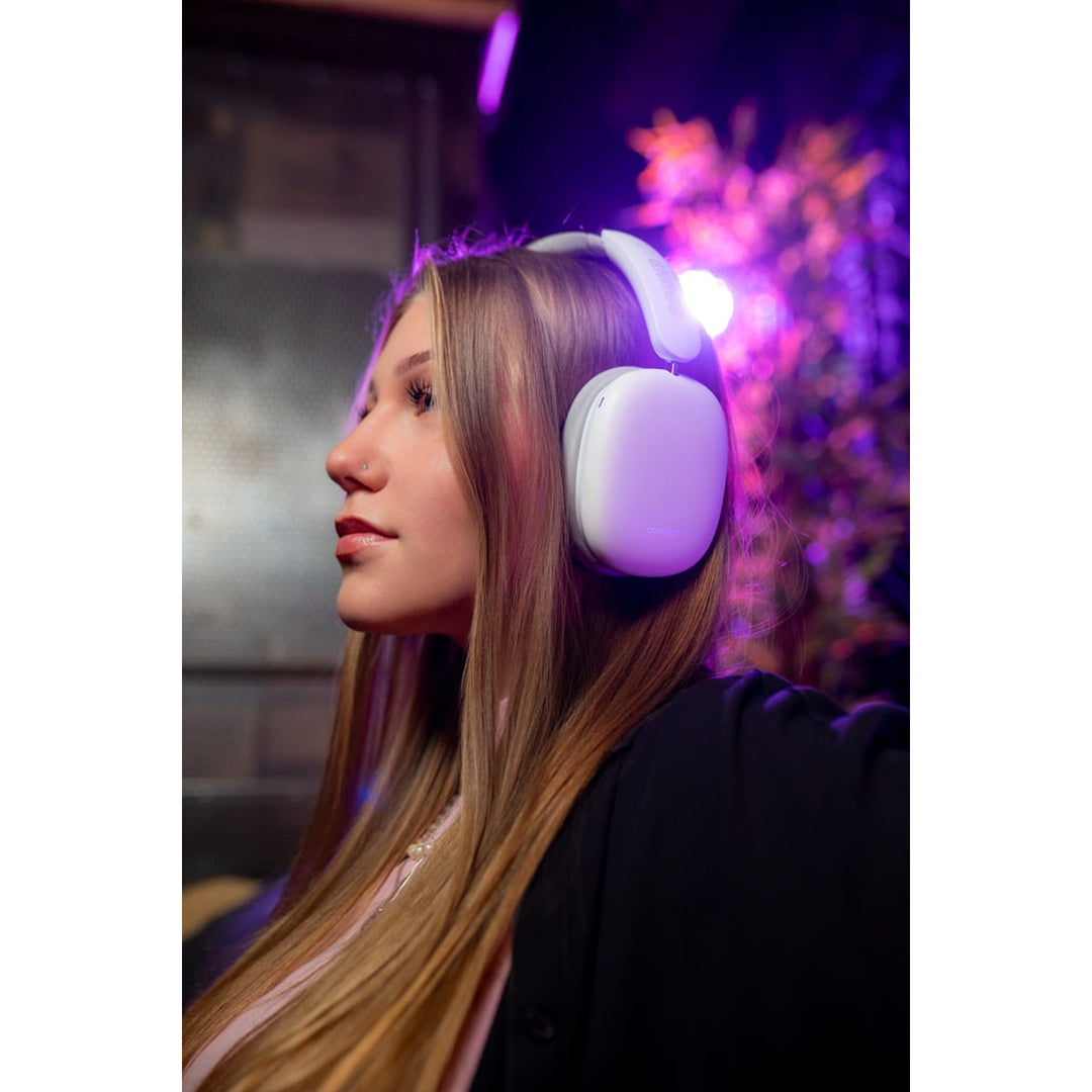 Bezdrôtové slúchadlá do uší Concept SoundJoy, doba prehrávania až 70 hodín, Bluetooth 5.4, rýchle nabíjanie, aktívne potlačenie hluku až 33 dB, biele, HS4061