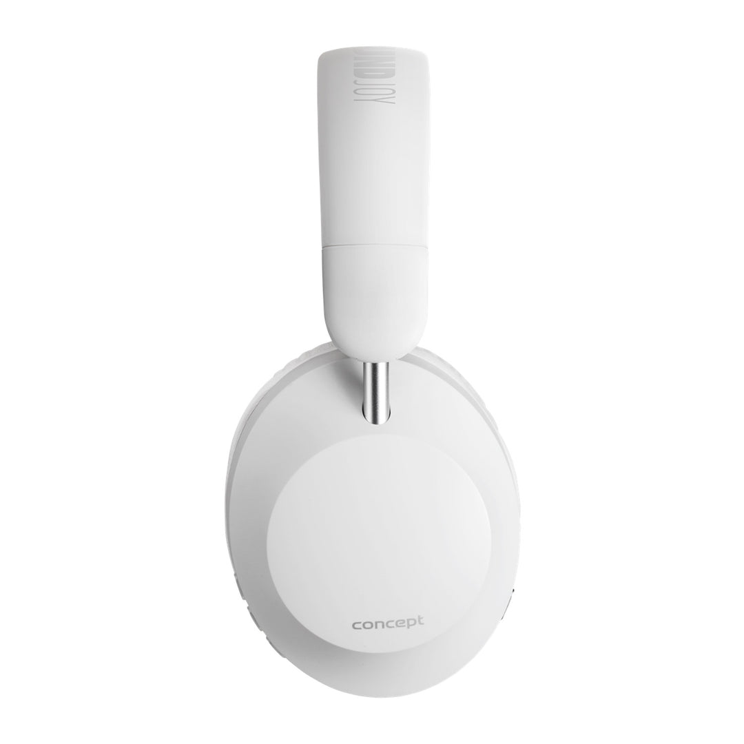 Bezdrôtové slúchadlá do uší Concept SoundJoy, doba prehrávania až 45 hodín, Bluetooth 6.0, rýchle nabíjanie, aktívne potlačenie hluku až 18 dB, biele, HS4081