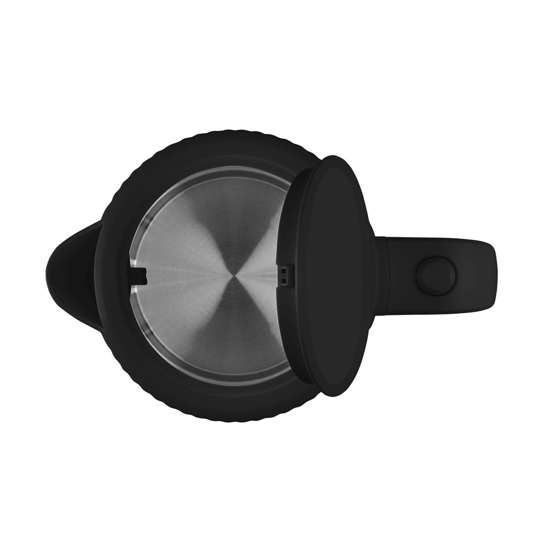 Plastová rýchlovarná kanvica Concept, 1,7 l, drážkovaný dizajn, trojitý bezpečnostný systém, sedimentačný filter, ukazovateľ hladiny vody, čierna, RK2391