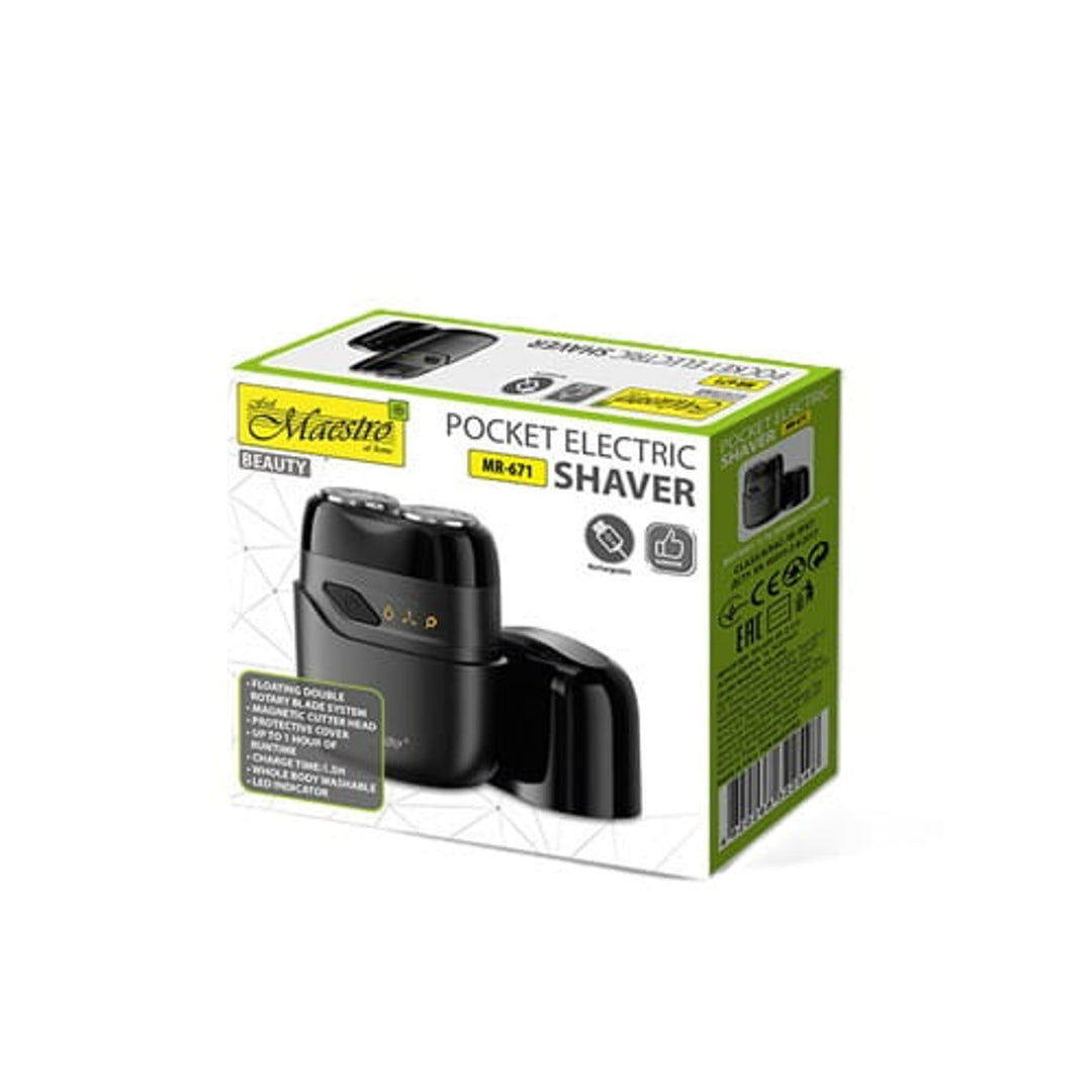 Elektrický holiaci strojček Maestro, 2 hlavy, nabíjanie cez USB C, doba prevádzky až 60 minút, jednoduché čistenie, MR-671