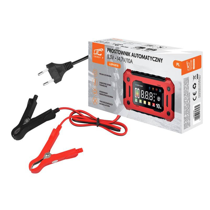 Usmerňovač batérií LTC Energy, 3,3-14,7 V, 10 A, AGM/GEL/LiFePO4, automatický režim, LXPOE10