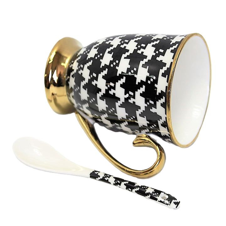 Hrnček Pepite Gold Handle Base Porcelánová lyžica Exclusive, Queen Isabel