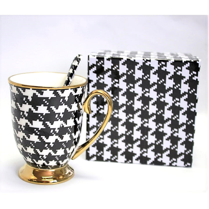 Hrnček Pepite Gold Handle Base Porcelánová lyžica Exclusive, Queen Isabel