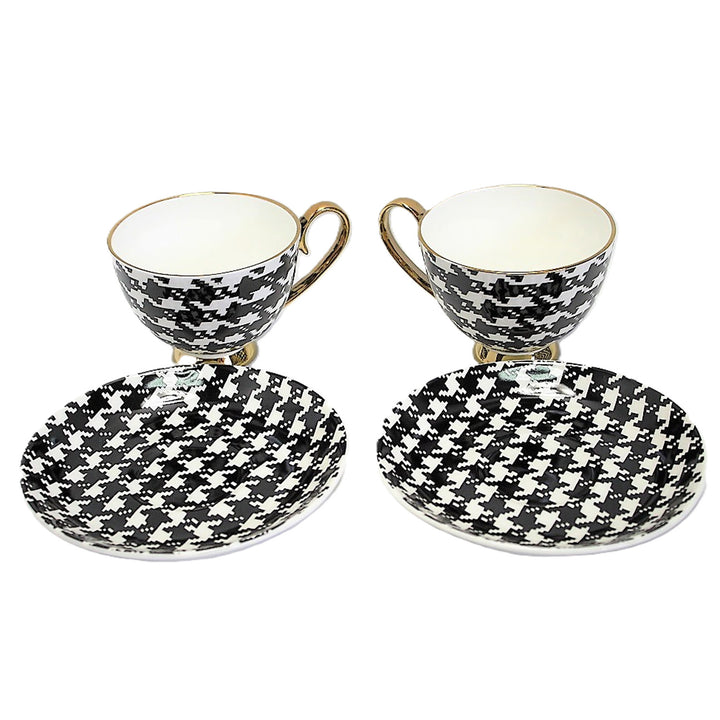 Šálky na espresso 2+2 Pepite Gold Accents Porcelán, Queen Isabel