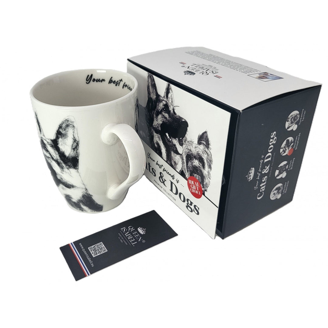 Porcelánový hrnček Queen Isabel, nemecký ovčiak, 350 ml, Q1-05232