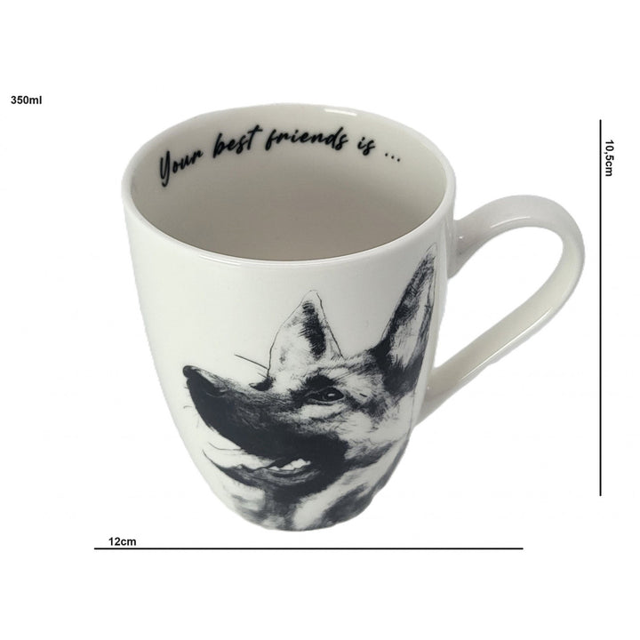 Porcelánový hrnček Queen Isabel, nemecký ovčiak, 350 ml, Q1-05232