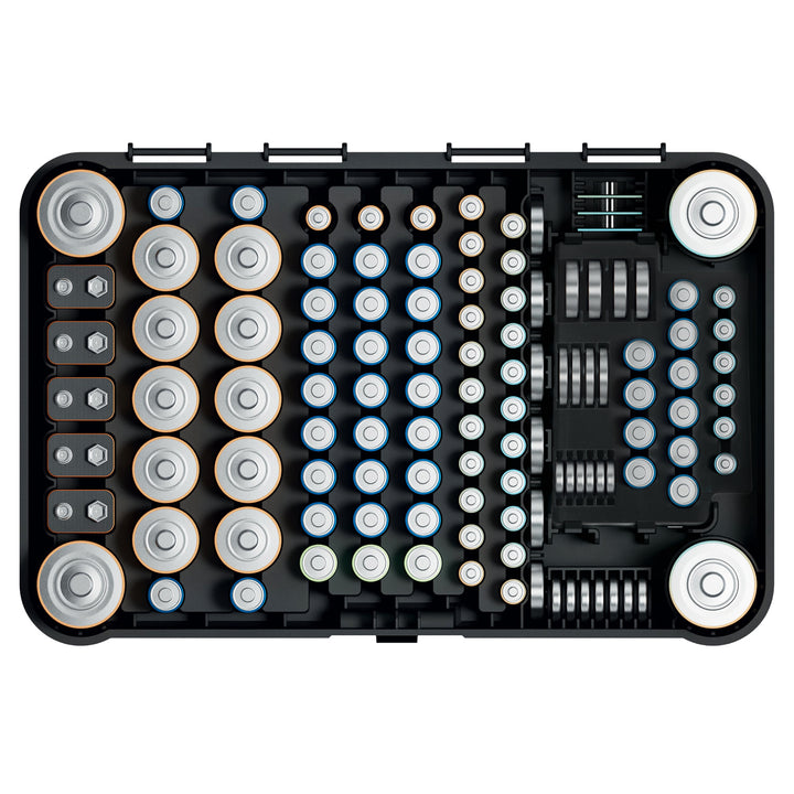 Organizér na batérie GreenBlue, priehľadné veko, 115 miest, Varta Box GB189, 3 kusy