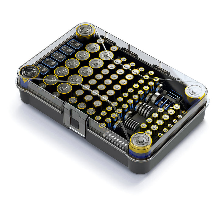 Organizér na batérie GreenBlue, priehľadné veko, 115 miest, Varta Box GB189, 3 kusy