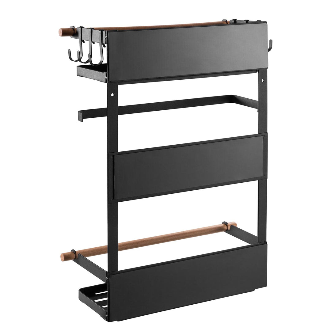 Magnetická polica Maclean do chladničky/práčky, čierna, max. 12 kg, MC-910, 2 kusy