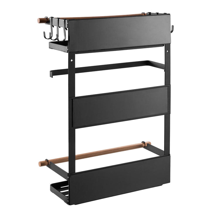 Magnetická polica Maclean do chladničky/práčky, čierna, max. 12 kg, MC-910, 2 kusy