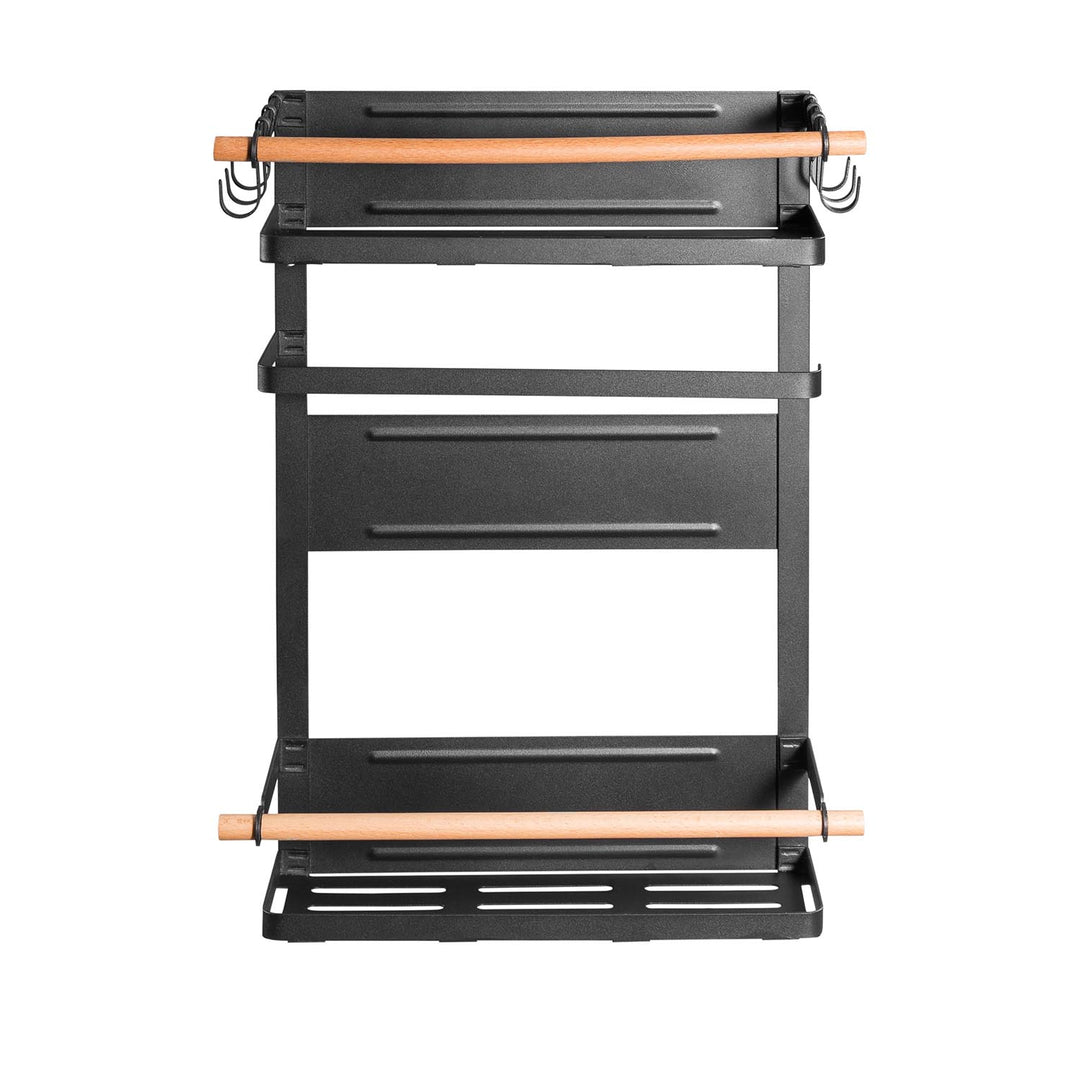 Magnetická polica Maclean do chladničky/práčky, čierna, max. 12 kg, MC-910, 4 kusy