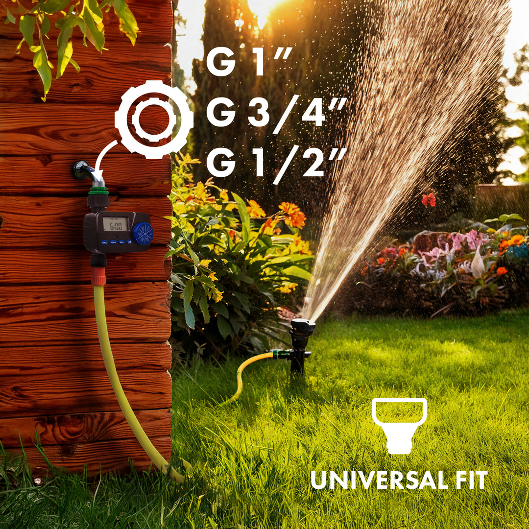 Elektronický ovládač zavlažovania GreenBlue, programátor, napájanie 2x1,5V AA, GB390 + 2x alkalická batéria Varta Industrial AA