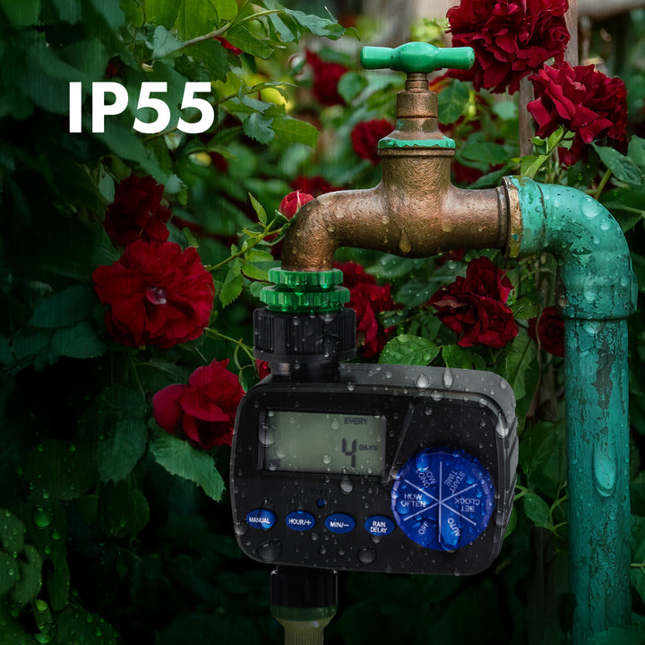 Elektronický ovládač zavlažovania GreenBlue, programátor, napájanie 2x1,5V AA, GB390 + 2x alkalická batéria Varta Industrial AA