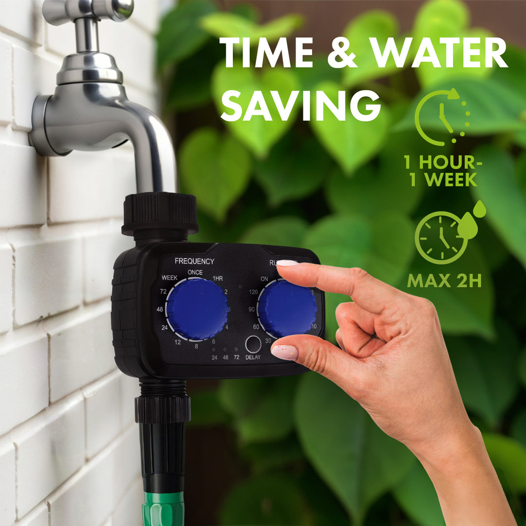 Elektronický ovládač zavlažovania GreenBlue, programátor, napájanie 2x 1,5 V AA, GB391 + 2x alkalické batérie Varta Industrial AA