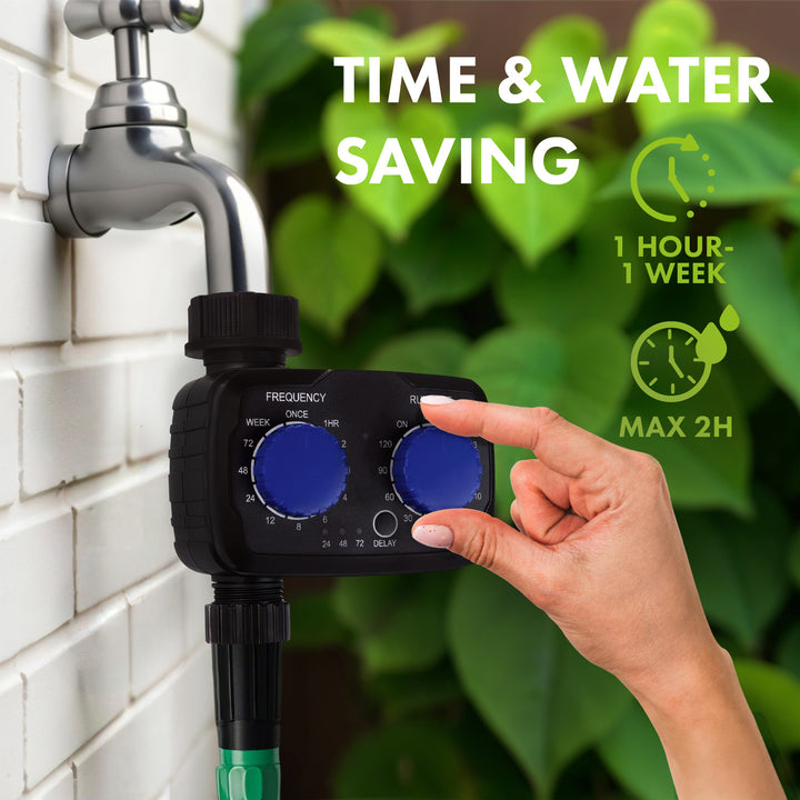 Elektronický ovládač zavlažovania GreenBlue, programátor, napájanie 2x 1,5 V AA, GB391 + 2x alkalické batérie Varta Industrial AA