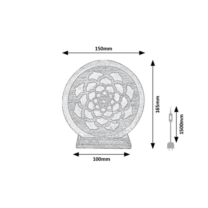 Soľná lampa Rabalux, závit E14, oranžová, IP20, Mandali