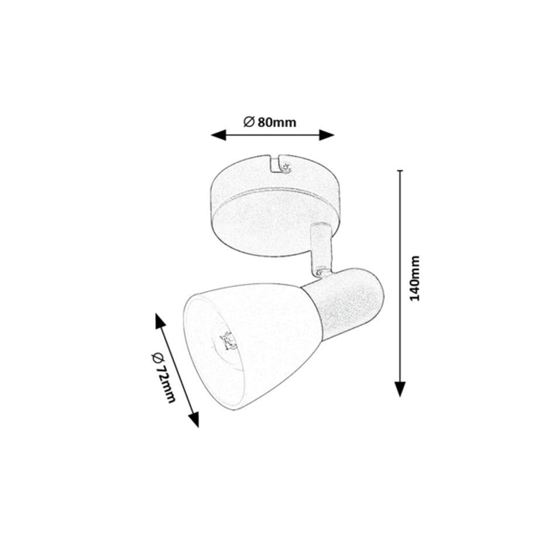 Stropné svietidlo Rabalux, bodové, závit E14, IP20, čierne, Soma