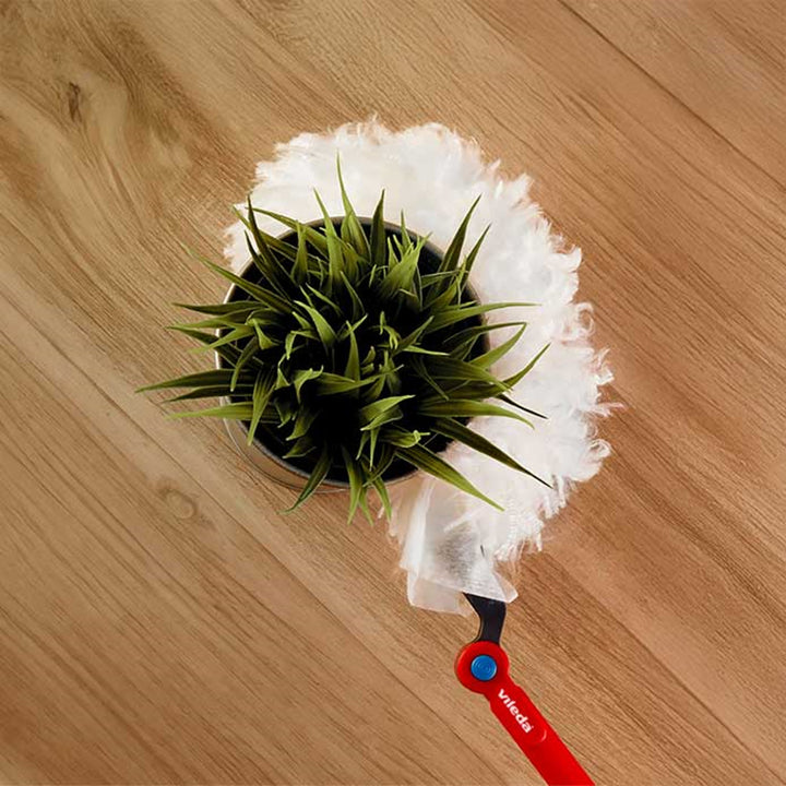 Vileda Flex&Catch prachová metla, dlhá násada, 1 náplň v balení, protišmyková, flexibilná hlava, 179434