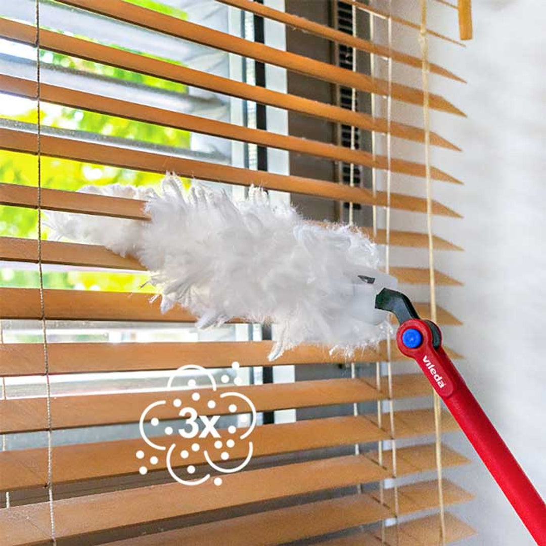 Vileda Flex&Catch prachová metla, dlhá násada, 1 náplň v balení, protišmyková, flexibilná hlava, 179434