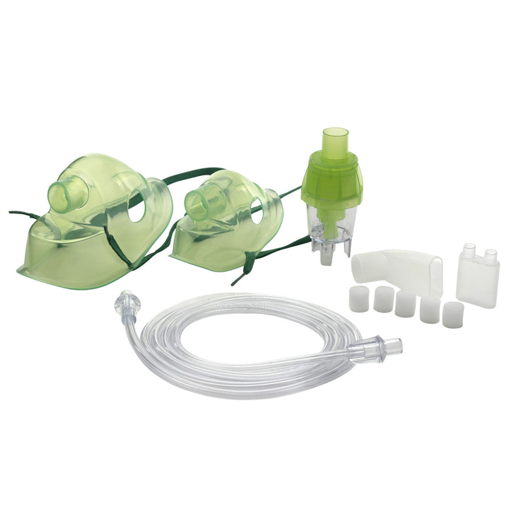 Súprava inhalačného príslušenstva Omnibus, farba zelená, U-univerzálna, výkonný rozprašovač, 5 vzduchových filtrov, OMNISET-G-SPEED
