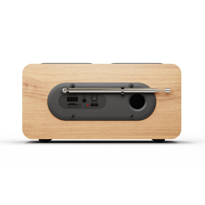 Prenosné rádio Blaupunkt, digitálne rádio DAB+ a FM tuner, Bluetooth, výstup na slúchadlá, USB a microSD prehrávač, LCD displej, funkcie hodín a budíka, napájanie nabíjateľnou batériou USB-C, DR10CR