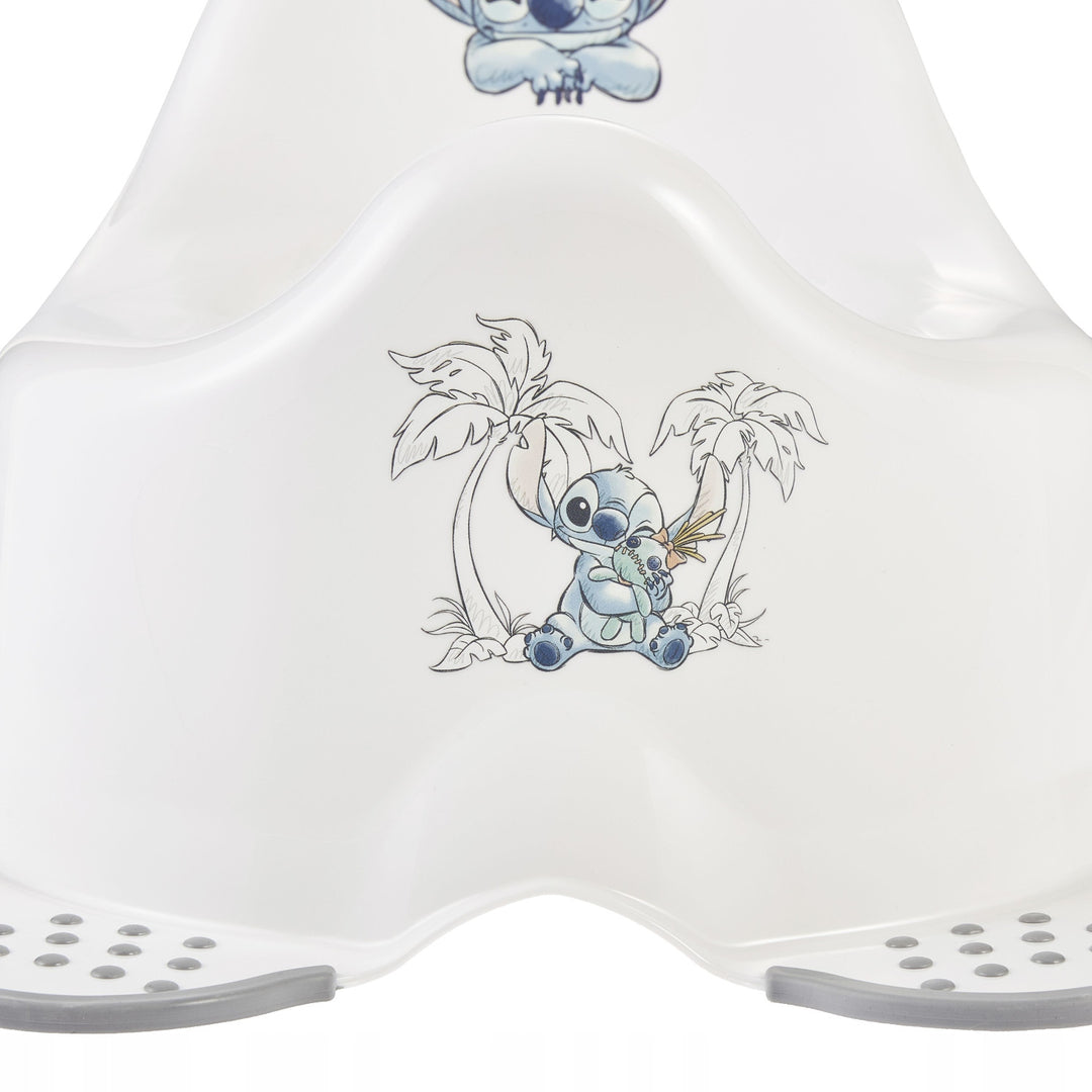 Protišmykový nočný stolík Keeeper Stitch, biely, max. 15 kg