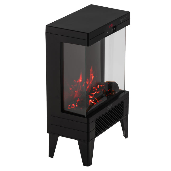 Elektrický krb LED s diaľkovým ovládaním, 2 vykurovacie výkony 1000W/2000W, termostat, Adler AD 7755