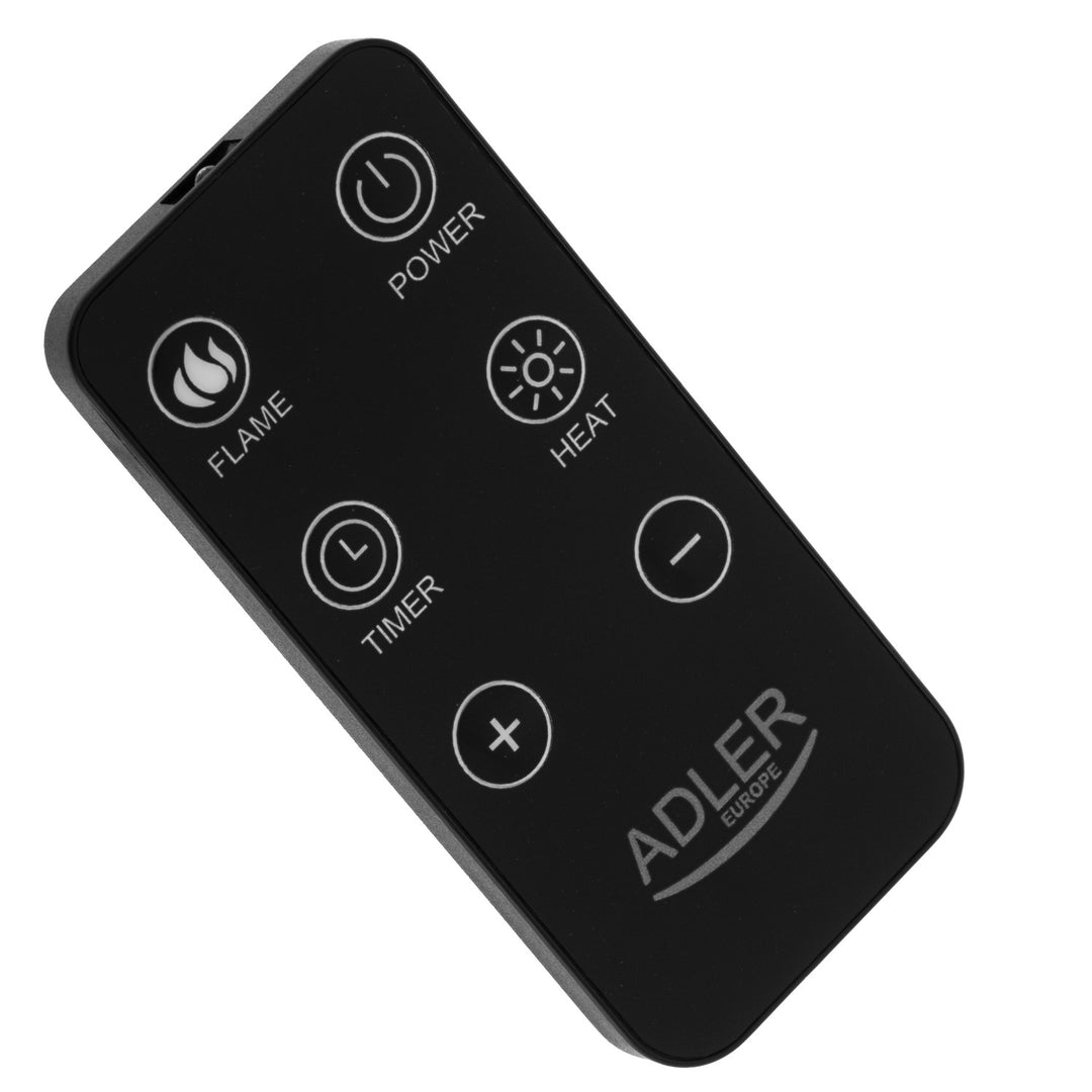Elektrický krb LED s diaľkovým ovládaním, 2 vykurovacie výkony 1000W/2000W, termostat, Adler AD 7755
