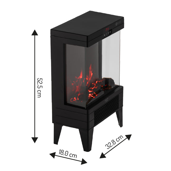 Elektrický krb LED s diaľkovým ovládaním, 2 vykurovacie výkony 1000W/2000W, termostat, Adler AD 7755