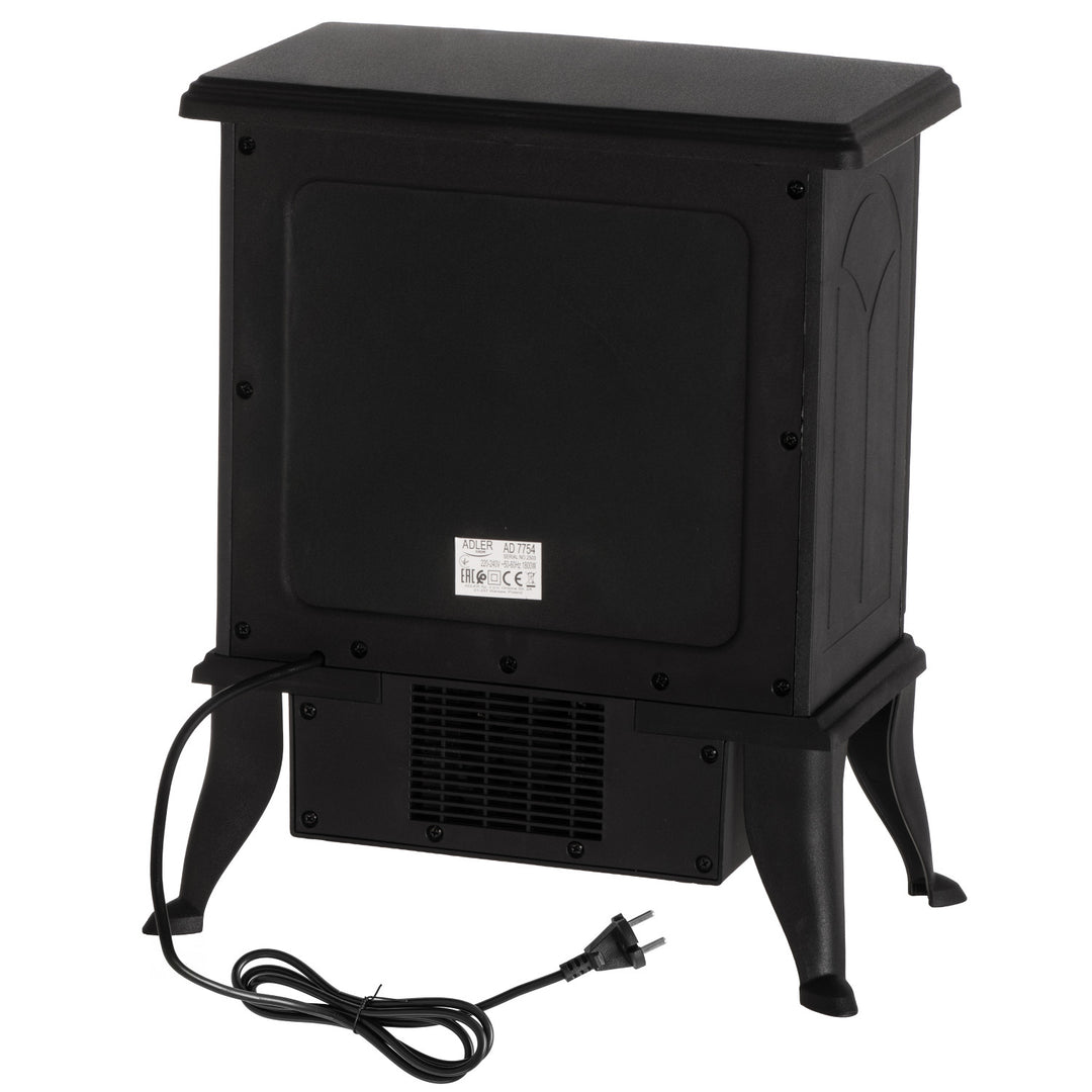 Elektrický krb Adler, 2 stupne ohrevu, max. výkon 1800 W, termostat, 3D efekt plameňa, AD 7754