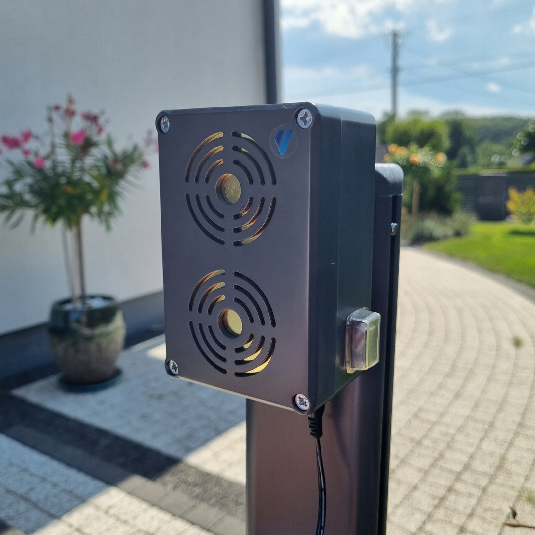 Odpudzovač hlodavcov, kún, potkanov, myší Viano, energeticky úsporný ultrazvukový generátor, IP65, Waterpro