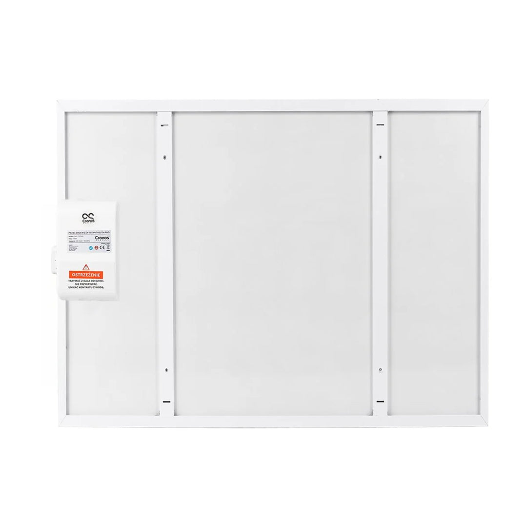 Infračervený ohrievač Cronos, 500 W, biely, vhodný pre alergikov, ultratenký, matný povrch, vyhrieva až 14 m2, Synthelith PRO CRP-500TWP White