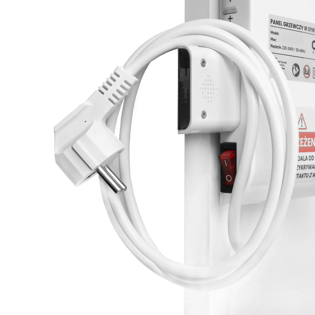 Infračervený ohrievač Cronos, 500 W, biely, vhodný pre alergikov, ultratenký, matný povrch, vyhrieva až 14 m2, Synthelith PRO CRP-500TWP White