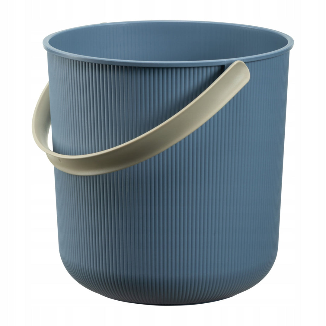 Akita Plast Tímové vedro s držadlom, farba modrá, objem 10 l, priemer 24 cm, recyklovaný materiál, 60810805