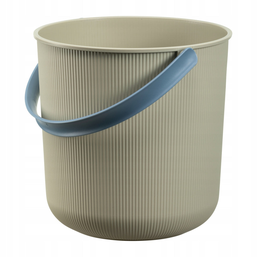 Akita Plast Tímové vedro s rukoväťou, farba béžová, objem 10 l, priemer 24 cm, recyklovaný materiál, 60810807