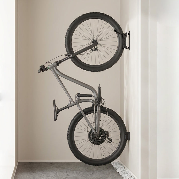 Nástenný držiak na bicykel Maclean, maximálne zaťaženie 35 kg, nastaviteľný uhol sklonu, oceľ, MC-171