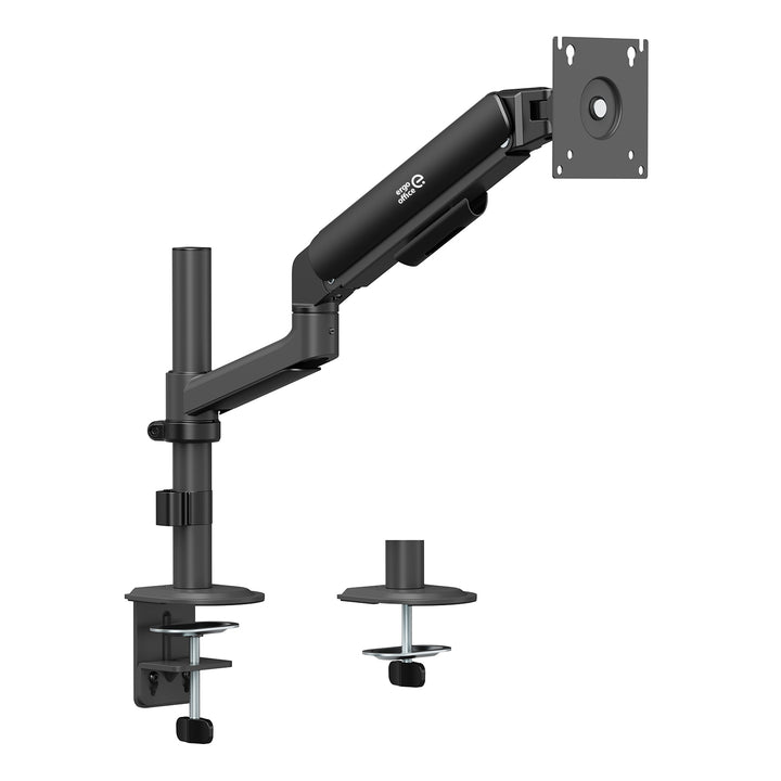 Držiak / záves na monitor Ergo Office, plynová pružina, 17"–32", 1–10 kg, matná čierna, max. VESA 100×100, ER-691 B