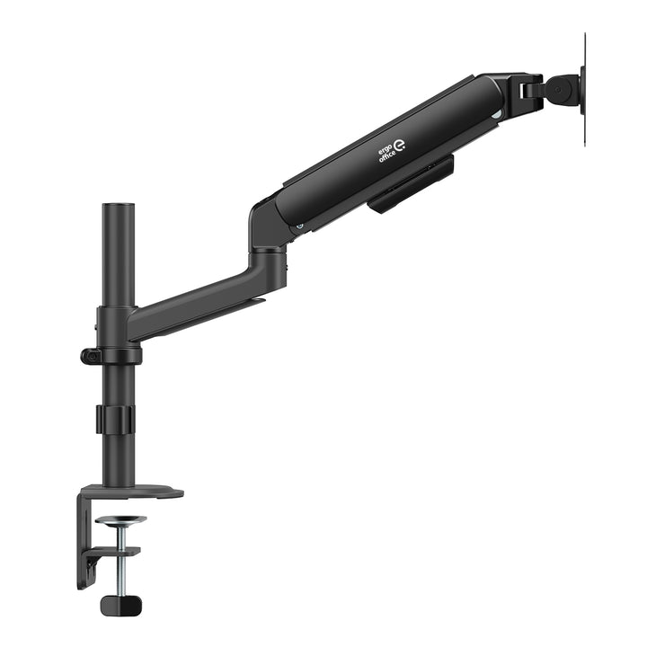 Držiak / záves na monitor Ergo Office, plynová pružina, 17"–32", 1–10 kg, matná čierna, max. VESA 100×100, ER-691 B