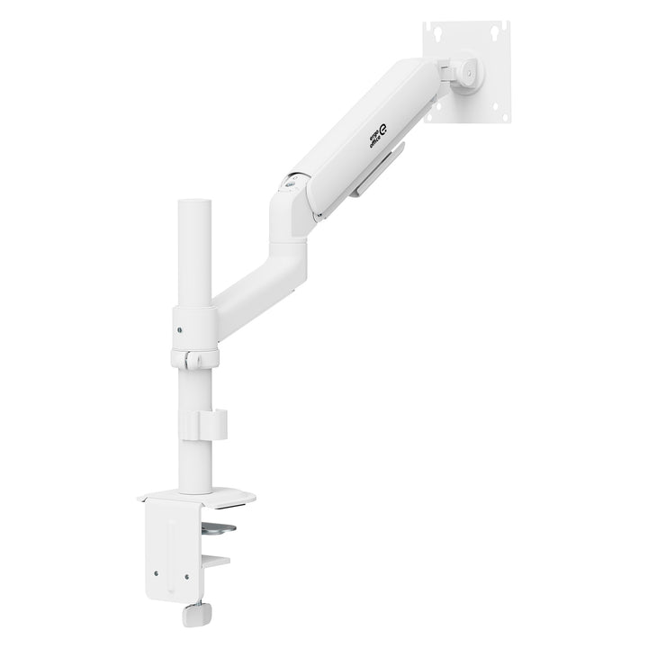 Držiak / záves na monitor Ergo Office, plynová pružina, 17"–32", 1–10 kg, biela matná, max. VESA 100×100, ER-691 W