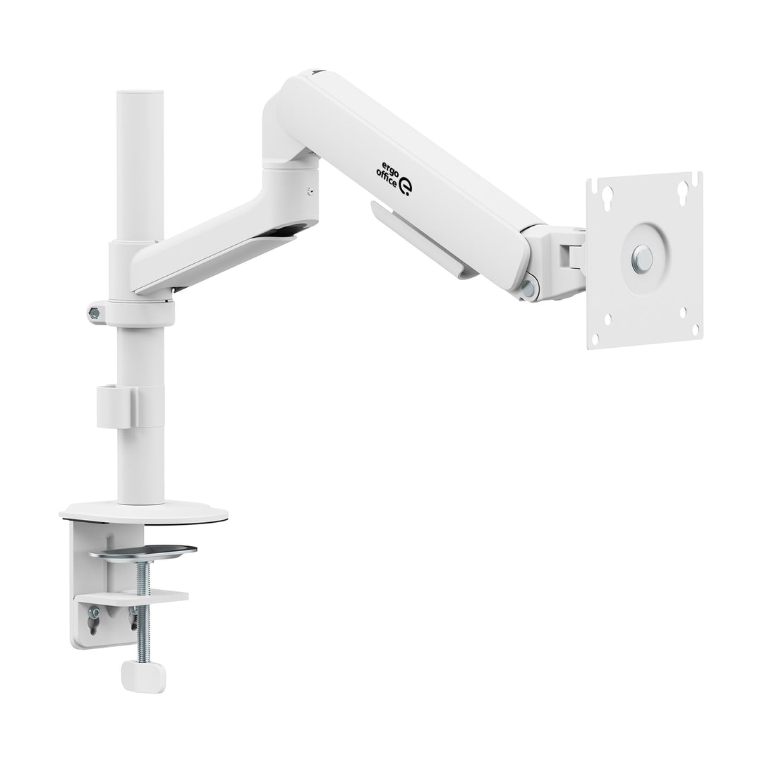 Držiak / záves na monitor Ergo Office, plynová pružina, 17"–32", 1–10 kg, biela matná, max. VESA 100×100, ER-691 W