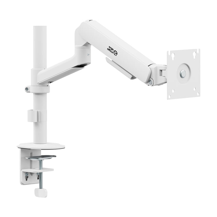 Držiak / záves na monitor Ergo Office, plynová pružina, 17"–32", 1–10 kg, biela matná, max. VESA 100×100, ER-691 W