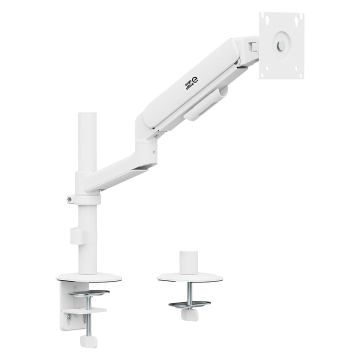 Držiak / záves na monitor Ergo Office, plynová pružina, 17"–32", 1–10 kg, biela matná, max. VESA 100×100, ER-691 W