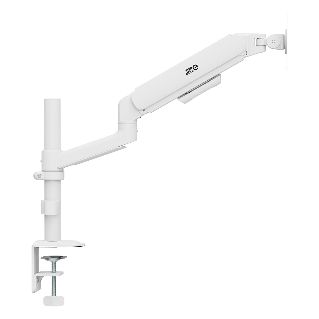 Držiak / záves na monitor Ergo Office, plynová pružina, 17"–32", 1–10 kg, biela matná, max. VESA 100×100, ER-691 W