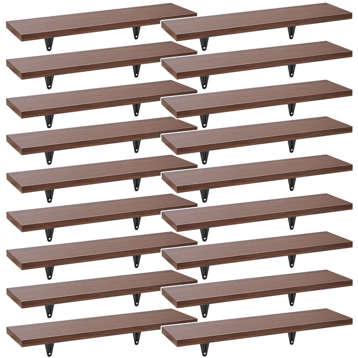 Nástenné police Maclean, sada 18 kusov, max. 8 kg, na montáž na stenu, MC-331