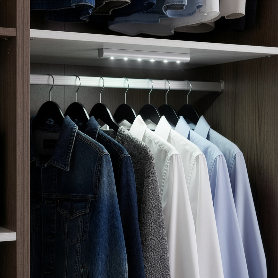 Maclean 6LED kuchynská lampa pod skrinku, podlhovastá, so senzorom pohybu, 5xAA, MCE123 + 5x AAA alkalická batéria Varta Industrial