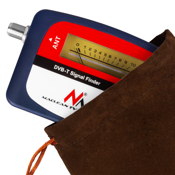 Maclean DVB-T TV meter, puzdro, kábel 25 cm F-F, MCTV-627 + 10x AA Varta Industrial batérie