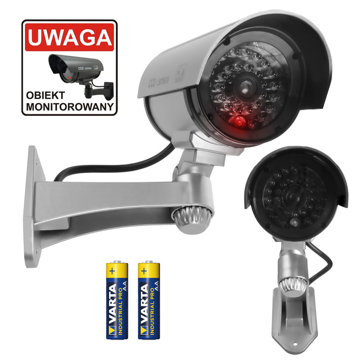 Atrapa kamery s blikajúcou LED IR1100 S IR externá + 2x Varta Industrial AA batérie